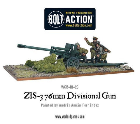 Soviet zis-3 gun and crew