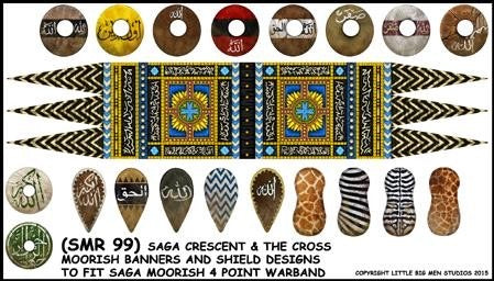 Moorish banner and shield transfers