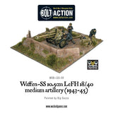 Waffen SS 105mm medium artillery gun and crew 1943-45