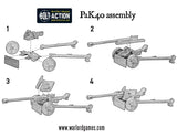 Waffen SS 75mm pak 40 anti tank gun 1943-45