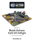 British Airborne 6 pdr gun and crew