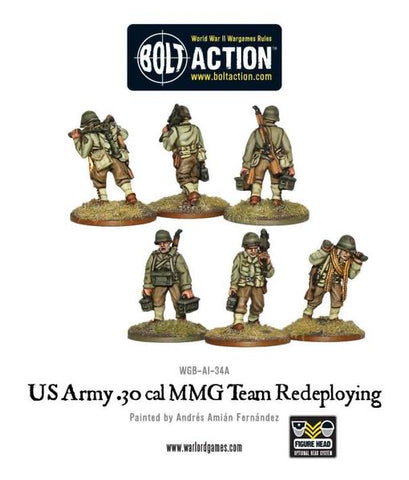 US Army .30 Cal Machine Gun Moving
