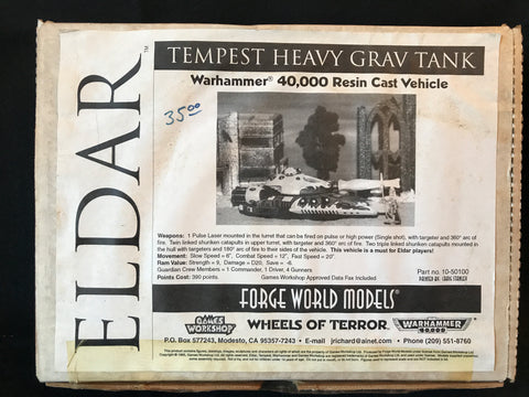 40K Eldar Tempest Heavy Grav Tank