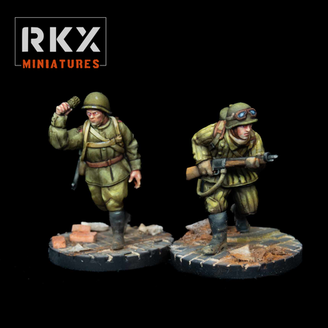 Soviet flame thrower team