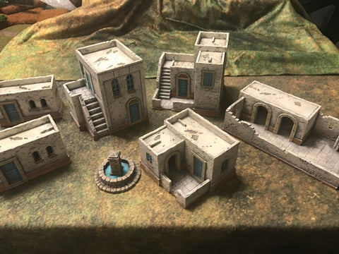 28mm Middle East village, Crescent Root Studios