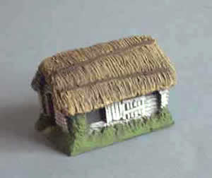 Peasants log cabin with thatched roof (1R5)