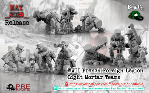 French Foreign Legion Light mortar teams x 3