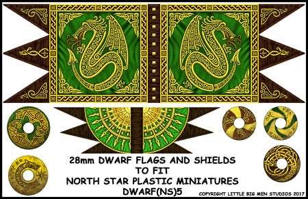 Dwarf Flags and Shields Transfers 5