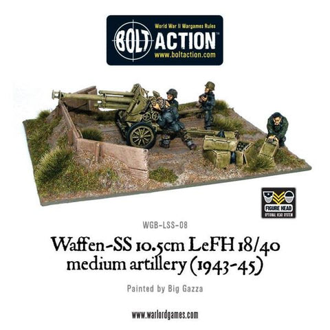 Waffen SS 105mm medium artillery gun and crew 1943-45