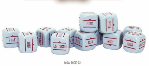 Grey with Red, Bolt Action Order dice