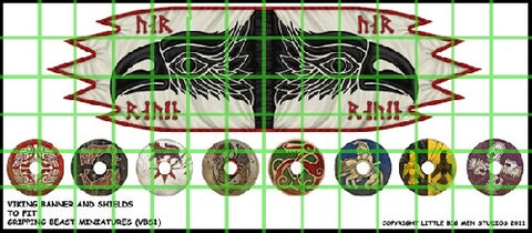 Viking banner and shield transfers