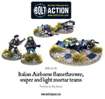 Italian Airborne Flame Thrower, Sniper and Light Mortar Teams