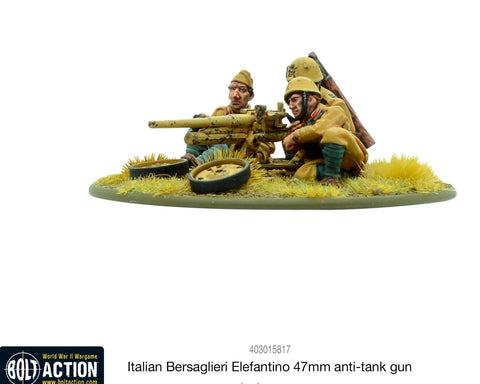 Italian Bersaglieri Elefantino 47mm AT gun