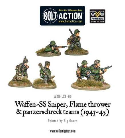 Waffen SS Sniper, Flame Thrower, & Panzerschrek Support Team