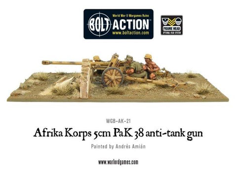 Afrika Korps 5cm pak 38 anti tank gun